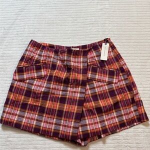Maeve Anthropologie Multicolor Plaid Women's Skorts
